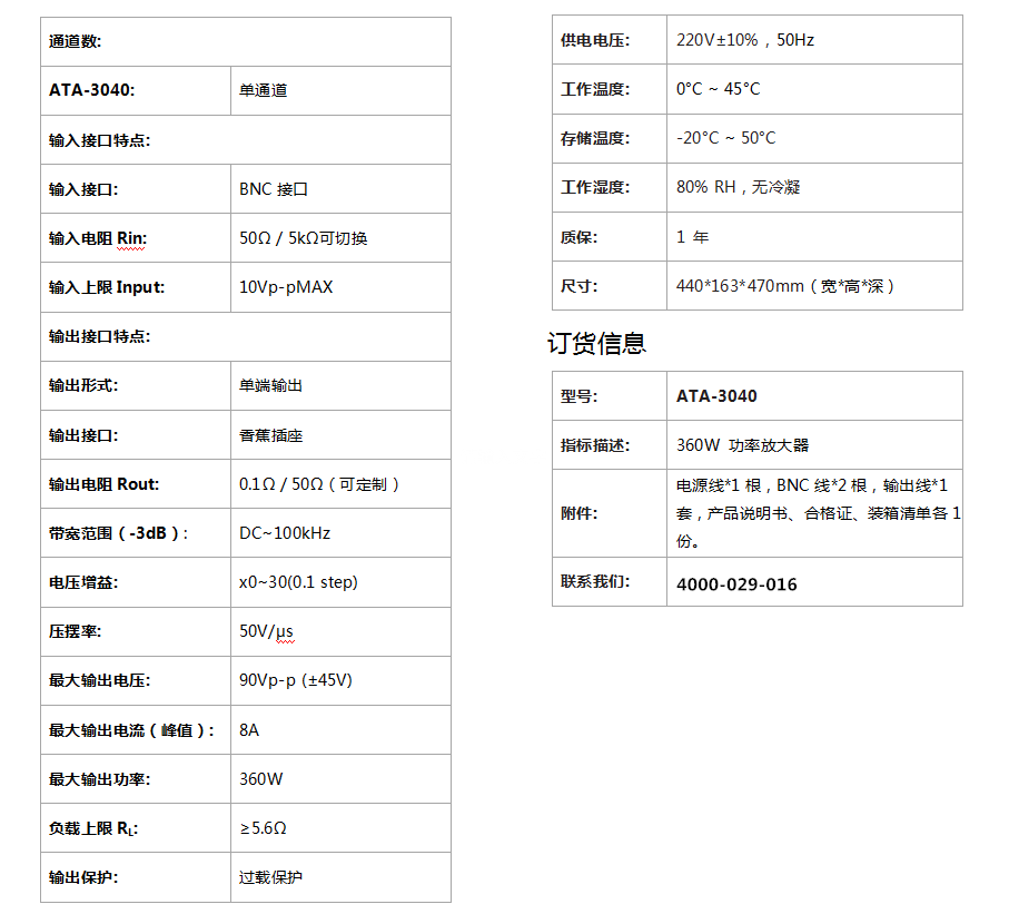 ATA-3040功率放大器(图1)