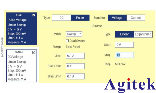 使用KickStart软件对MOSFET进行脉冲I-V特性表征(图10)