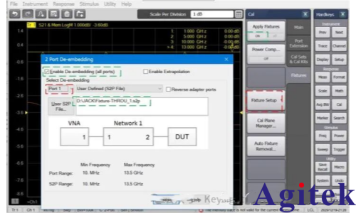 如何使用网络分析仪的AFR功能(即自动夹具移除功能)?(图8) 如何使用网络分析仪的AFR功能(即自动夹具移除功能)?(图8)